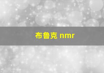 布鲁克 nmr